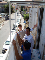 Helping out in Geula